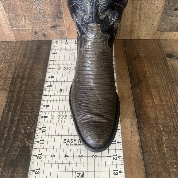 Panhandle Slim Vintage Teju Lizard Western Cowboy Boots Mens 11 D - Picture 5 of 12